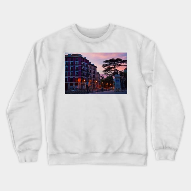 Spain. Madrid in Pink. Crewneck Sweatshirt by vadim19